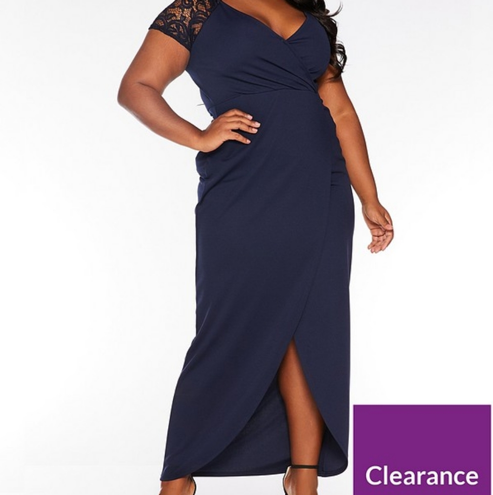 Quiz Cap sleeve wrap dress